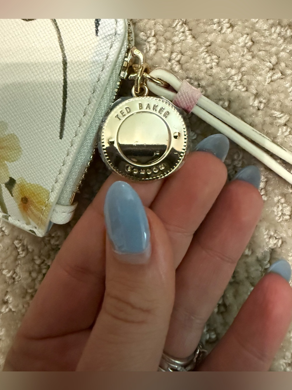 New! Ted Baker Pastel Floral Zip Card Holder Wallet - Picture 4 of 7